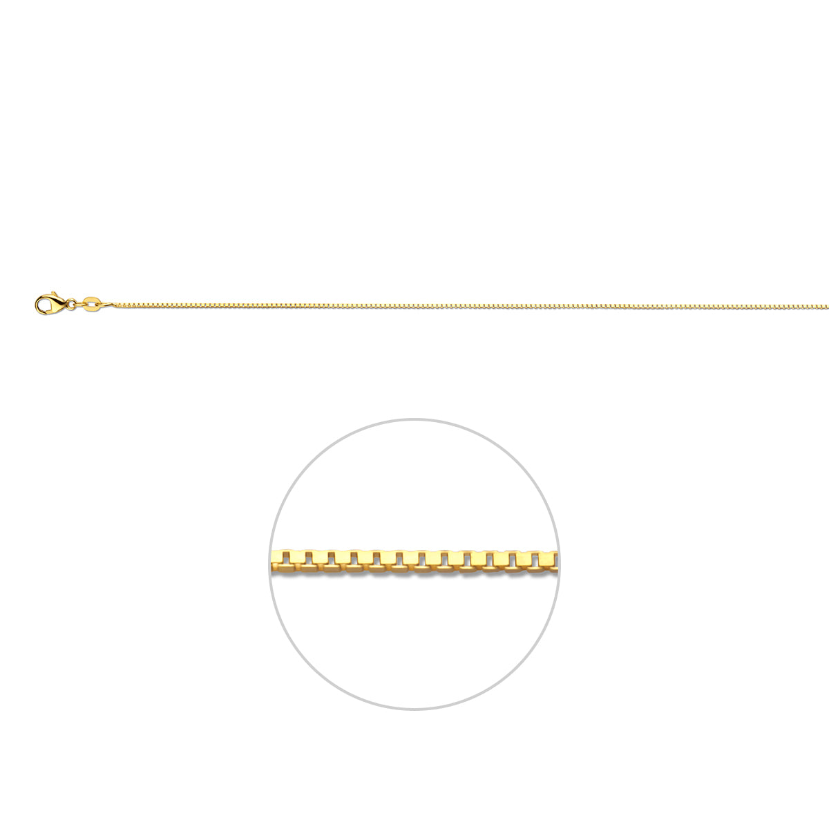 Gouden collier venetiaans unisex 50cm