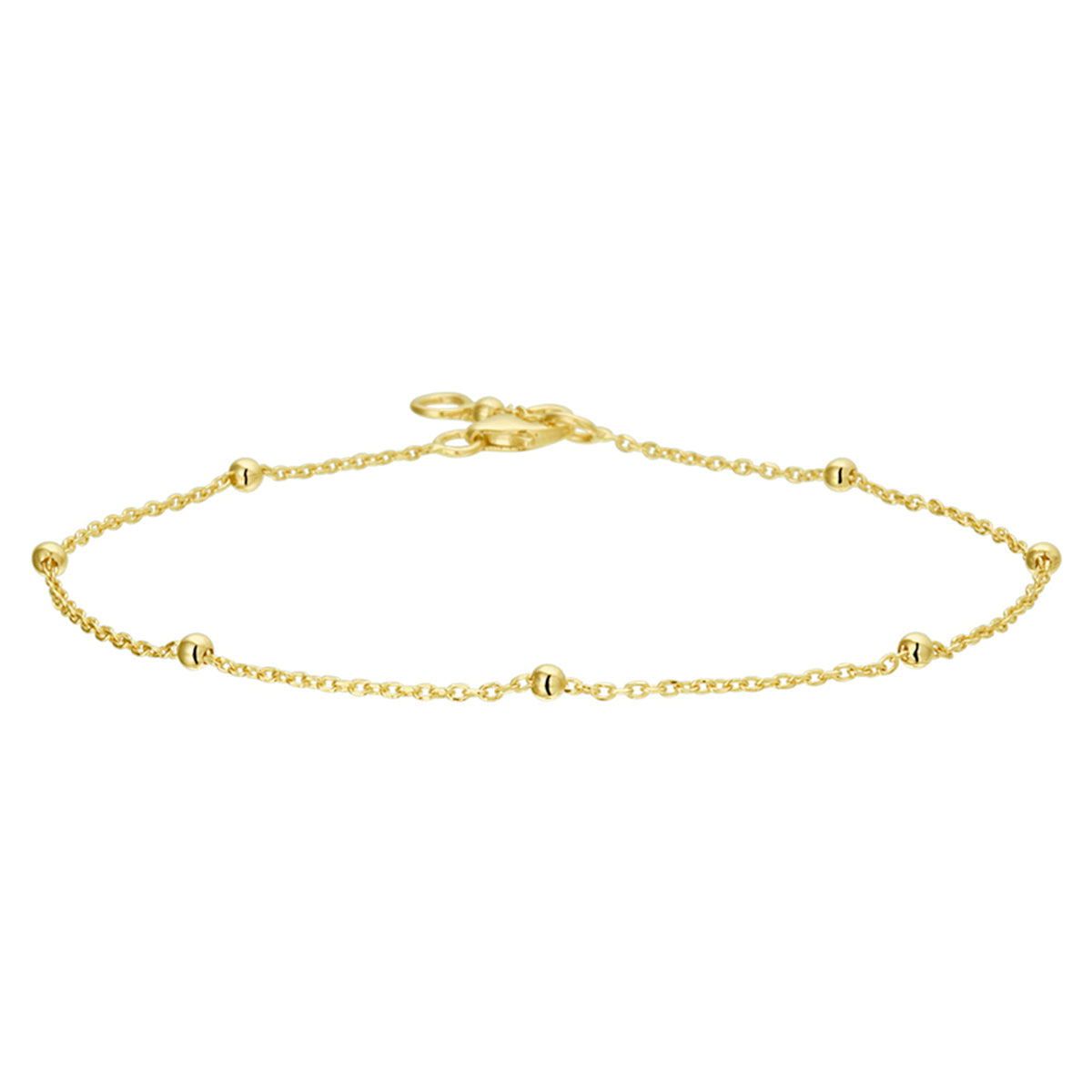 Armband anker bolletjes 1.0 mm 17 - 19 cm