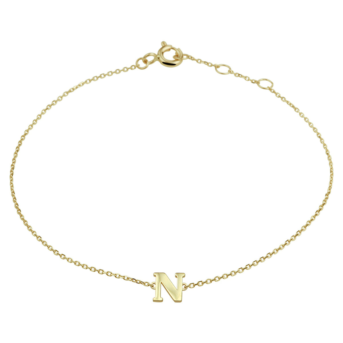 Armband letter 16.5 - 17.5 - 18.5 cm