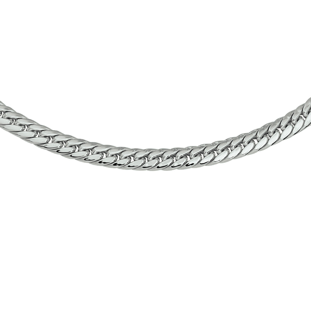 Collier gourmette 4-zijdes geslepen 6.0 mm 45 cm
