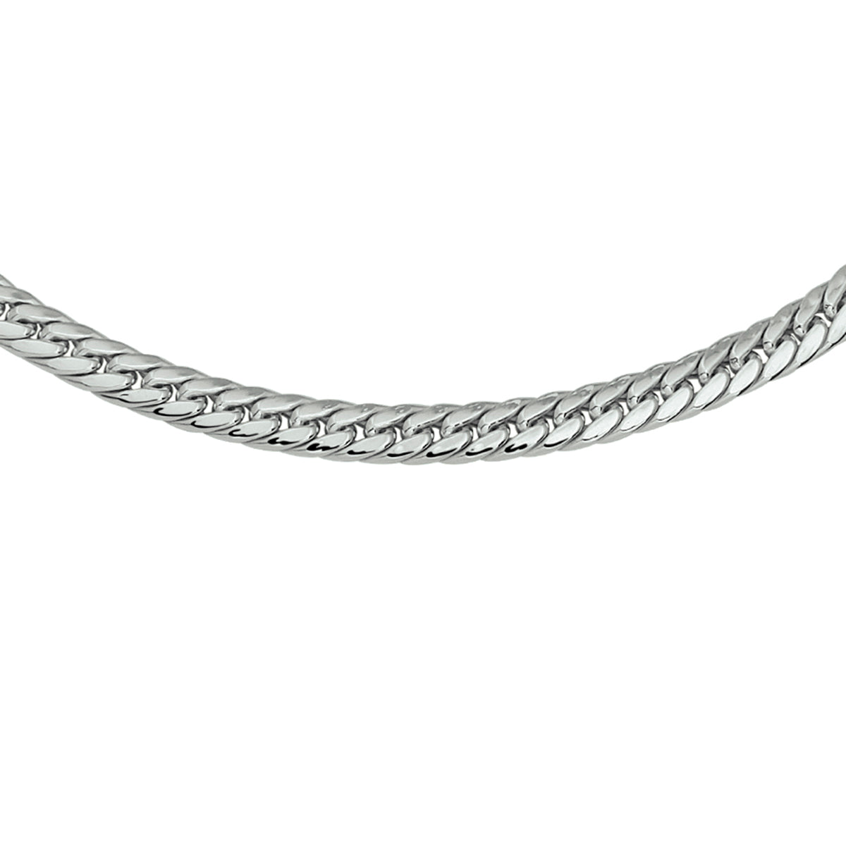 Collier gourmette 4-zijdes geslepen 6.0 mm 45 cm