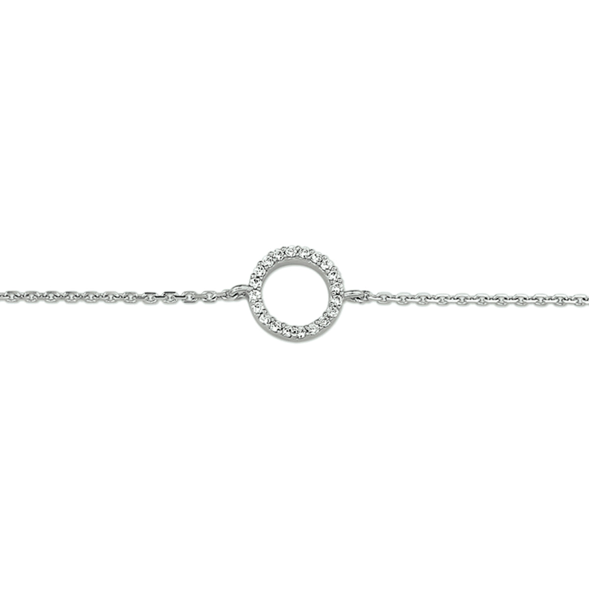Armband zirkonia 1.0 mm 15.5 + 2.5 cm