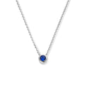 Collier met geboortesteen zirkonia 41 + 4 cm