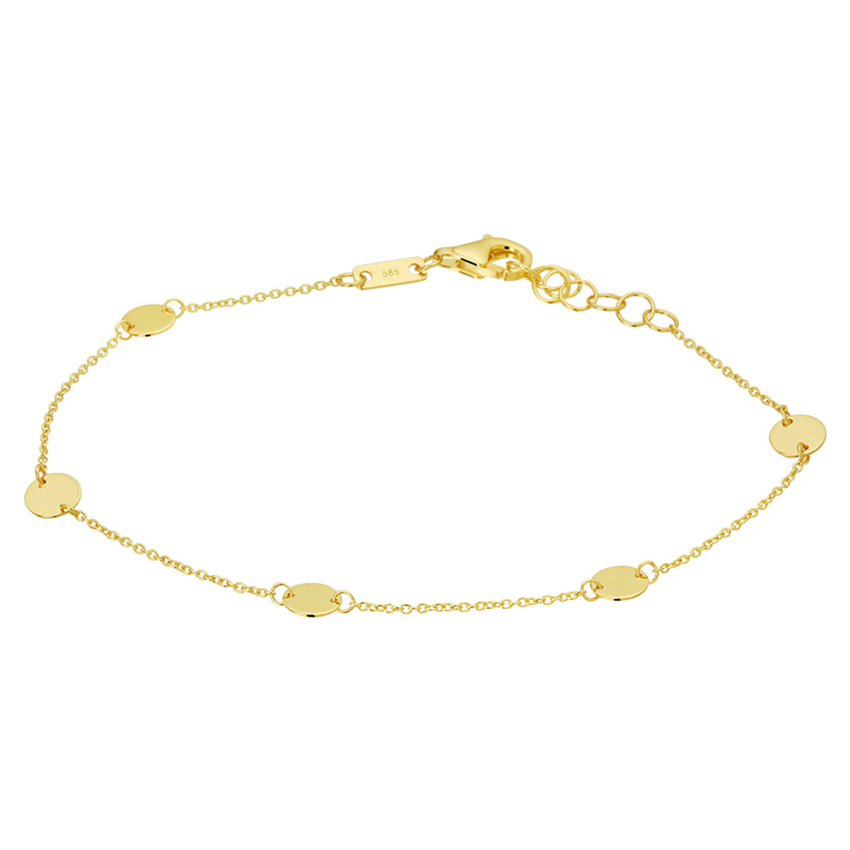Armband rondjes 0.9 mm 16.5 - 17.5 - 18.5 cm