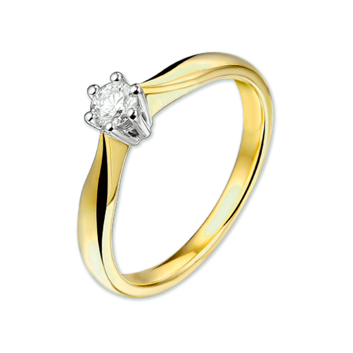 Ring diamant 0.20ct h si