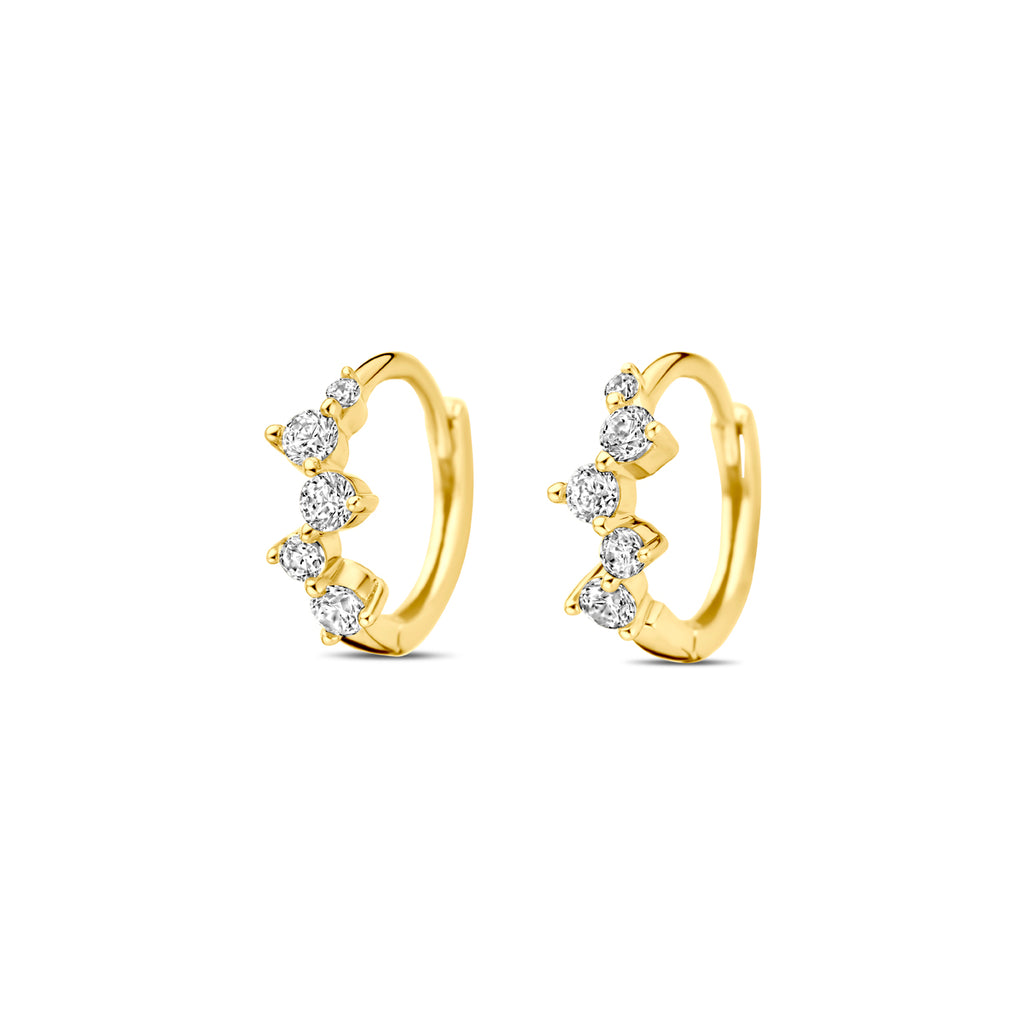 Klapoorringen zirkonia 10.5 mm