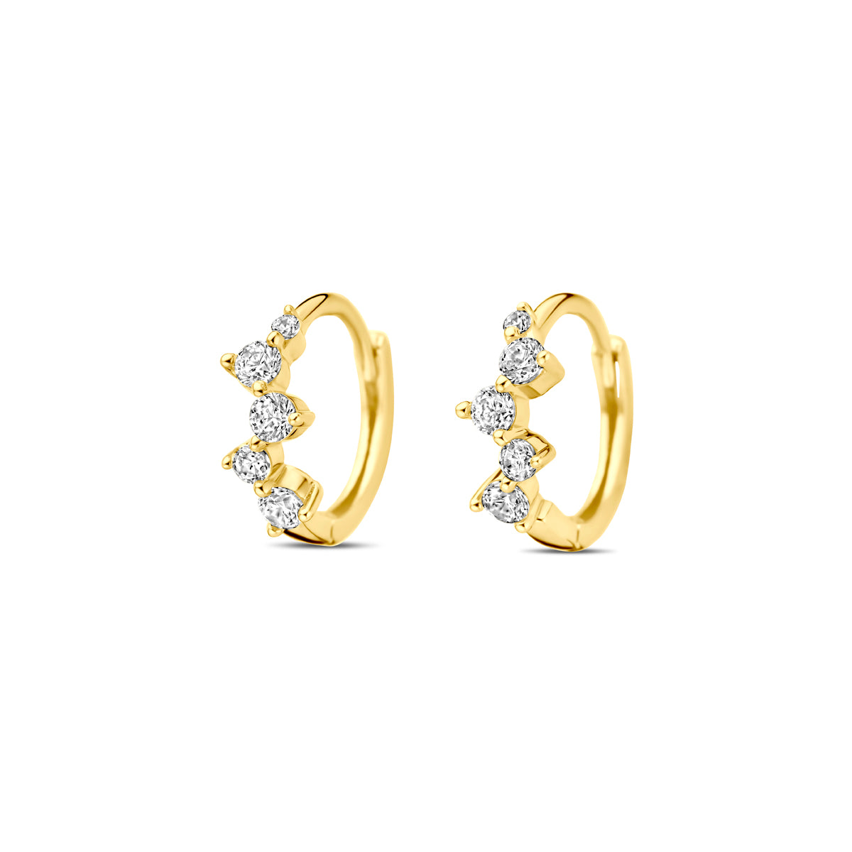 Klapoorringen zirkonia 10.5 mm