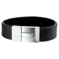 Armband leder mat 15 mm 21 cm