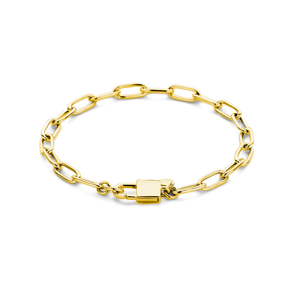 Armband paperclip en slot 18 cm 3 micron