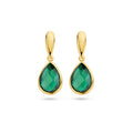 Oorhangers groen agaat