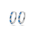 Klapoorringen blauw zirkonia