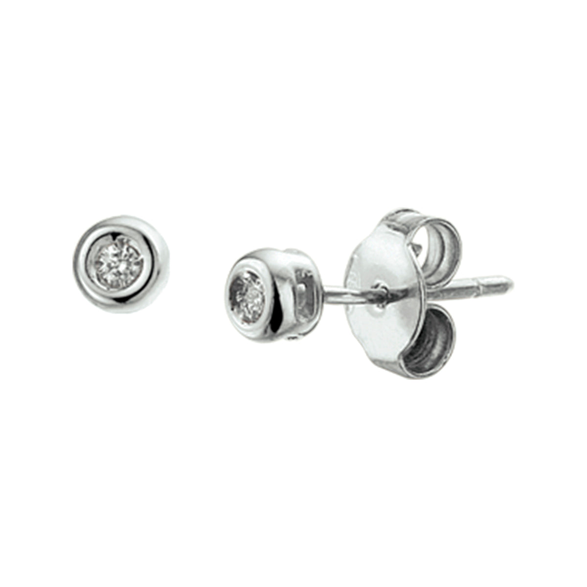 Oorknoppen diamant 0.04ct (2x0.02ct) h si