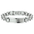Graveerarmband poli/mat plaat 12 mm 21.5 + 1.5 cm