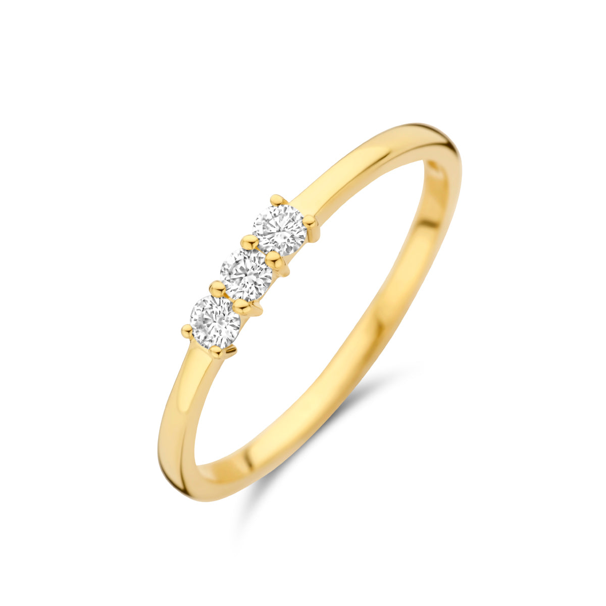 Ring trilogie diamant 0.15ct h si