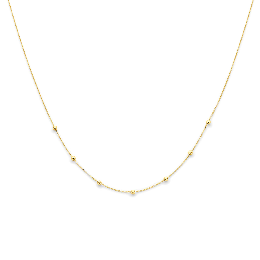 Collier anker en bolletjes 1.0 mm 42 - 44 - 46 cm