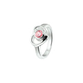 Ring hart roze zirkonia