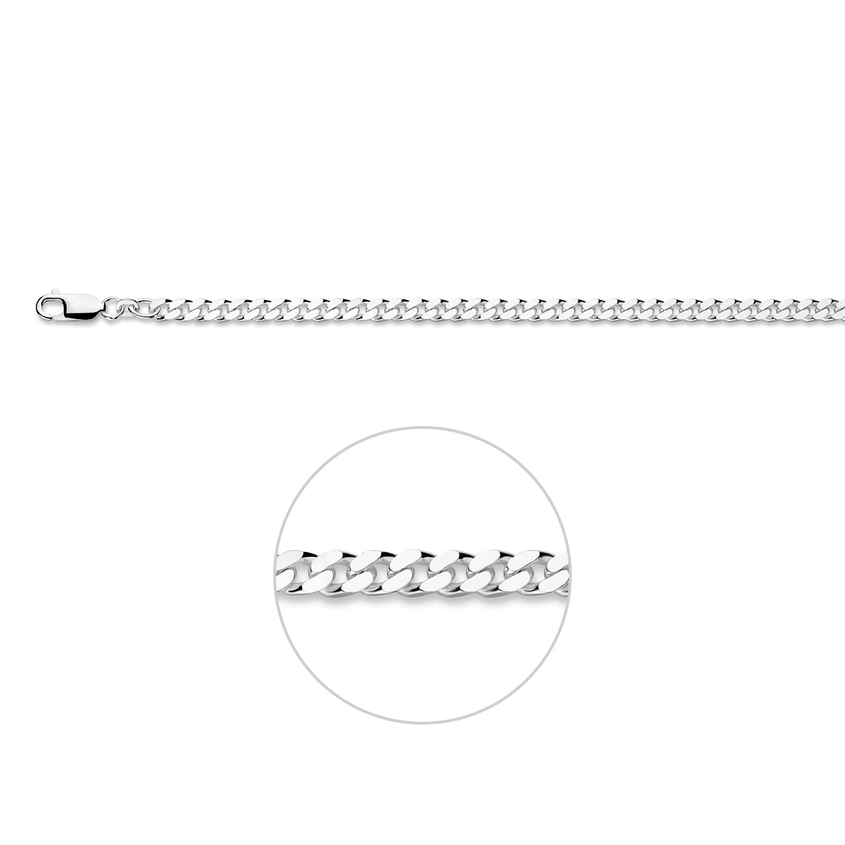 Gourmette 6-zijdes geslepen 4.3 mm