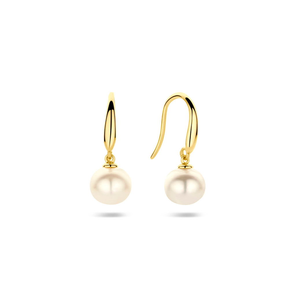 Oorhangers - goud parel
