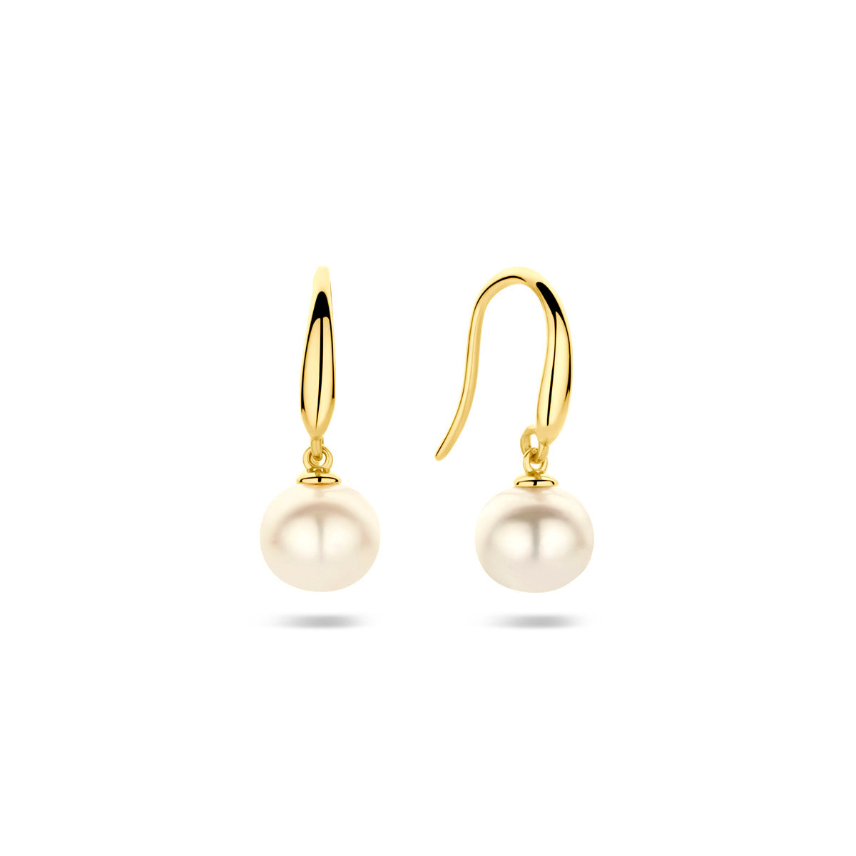 Oorhangers - goud parel