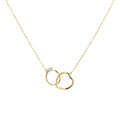 Collier hart rond zirkonia 40 - 42 - 44 cm