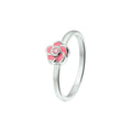 Ring bloem en roze zirkonia