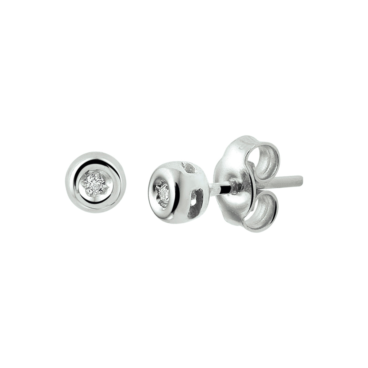 Oorknoppen diamant 0.02ct (2x0.01ct) h si