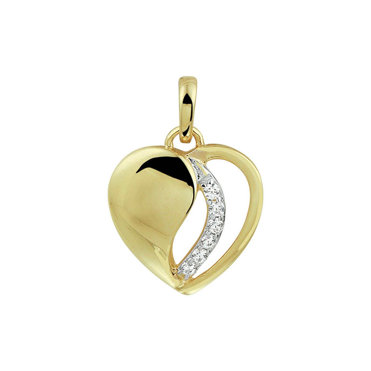 Hanger hart zirkonia bicolor gestift