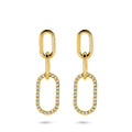 Goud geel op Zilver oorhangers