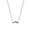 Collier 2 hartjes 41 + 4 cm