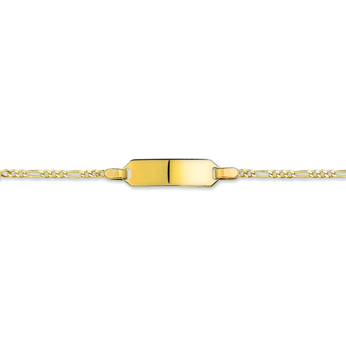 Graveerarmband figaro plaat 5 mm
