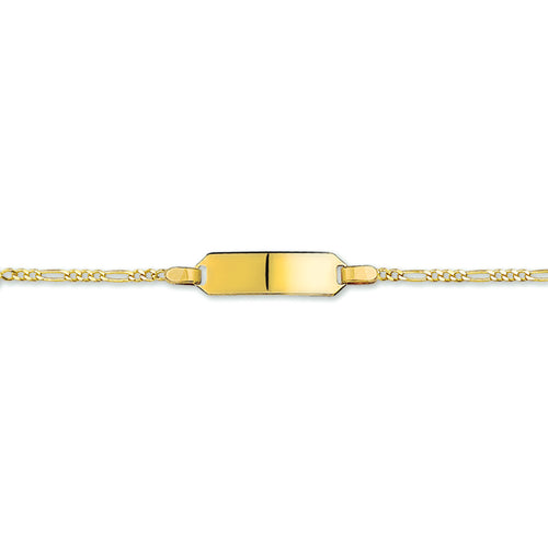 Graveerarmband figaro plaat 5 mm