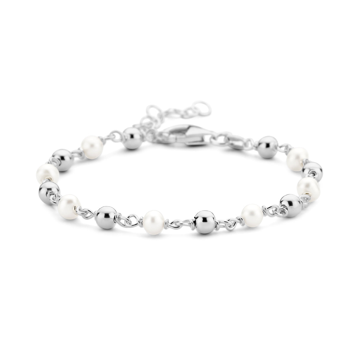 Armband parel en bolletjes 16 + 3 cm