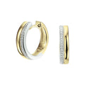 Klapoorringen diamant 0.09ct (2x 0.045ct) h si