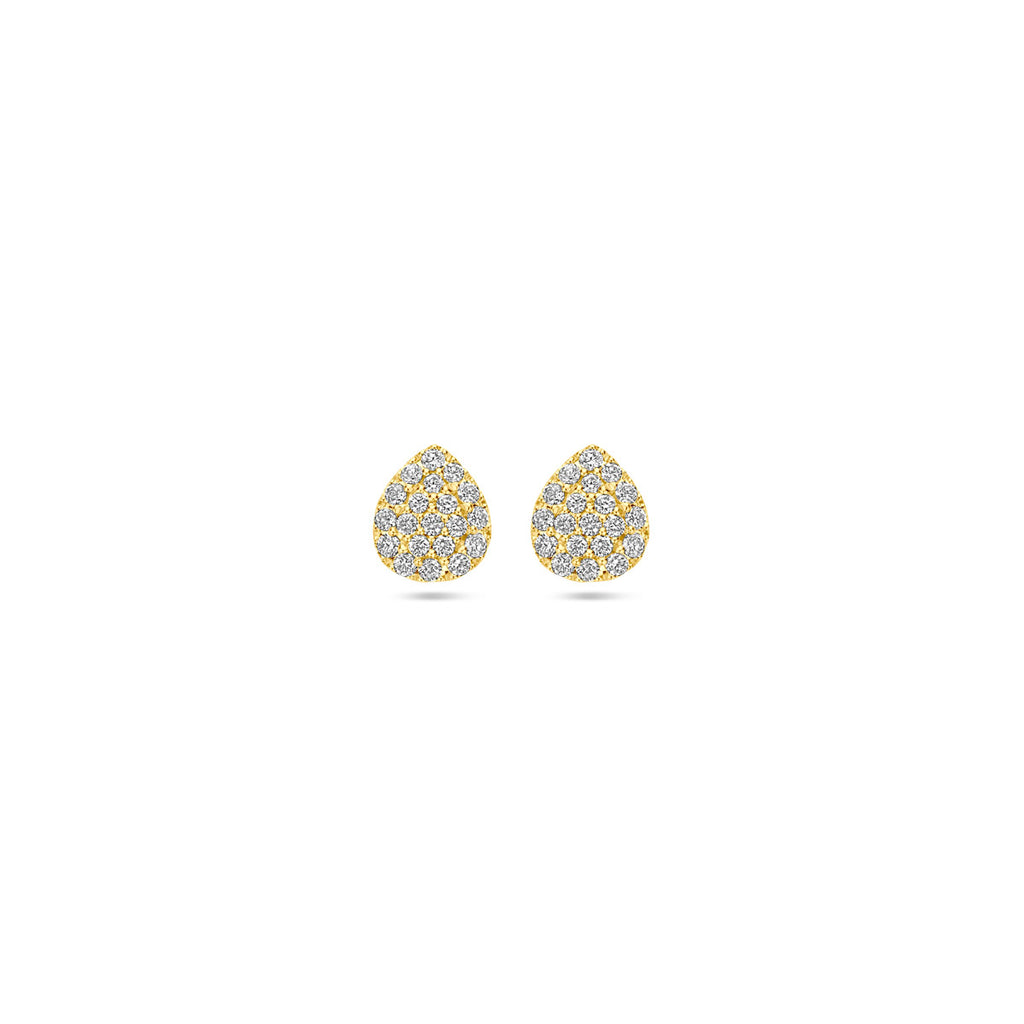 Oorknoppen druppel diamant 0.21ct (2x 0.105ct) h si 6 mm