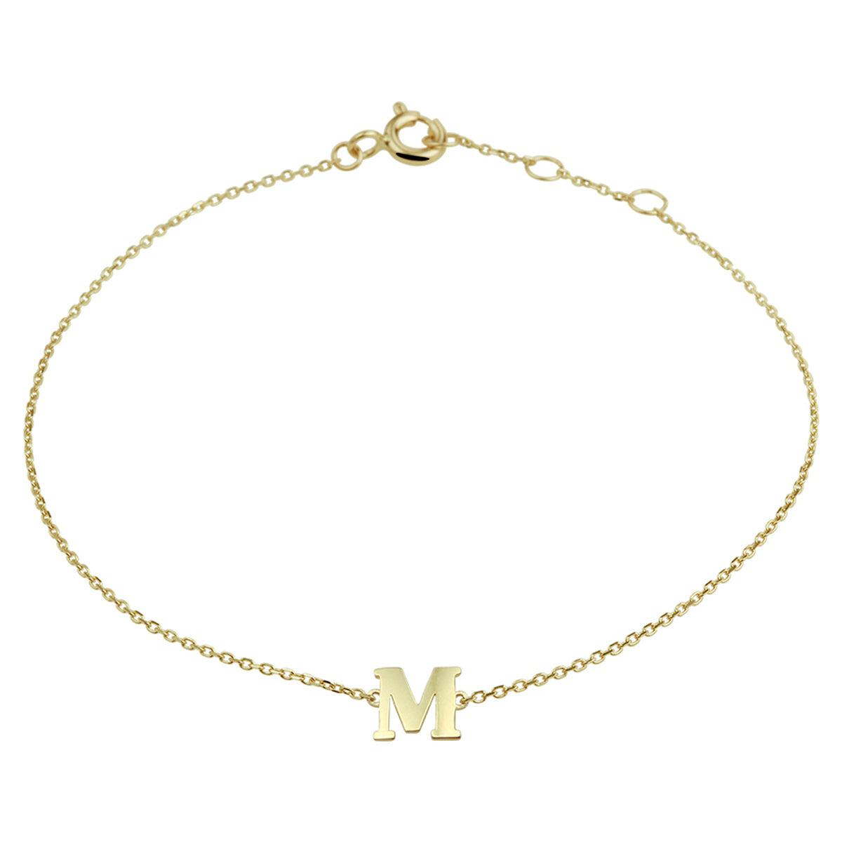 Armband letter 16.5 - 17.5 - 18.5 cm