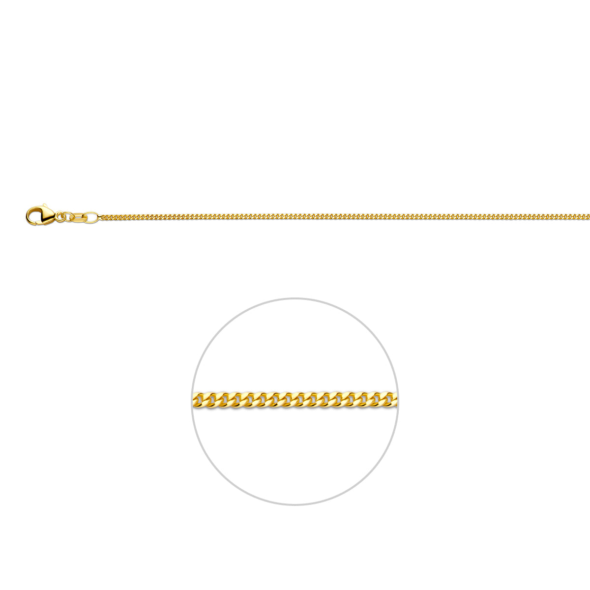 Gourmette 4-zijdes geslepen 1.4 mm