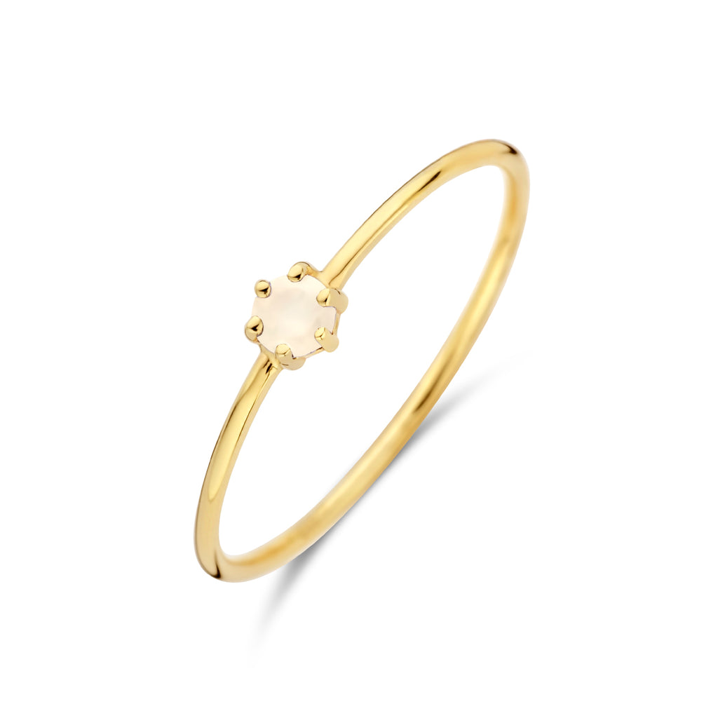Ring met geboortesteen maansteen juni