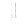 Oorhangers - goud parel