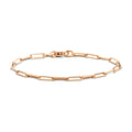 Rood gouden armband 14krt paperclip 18cm 3.0mm