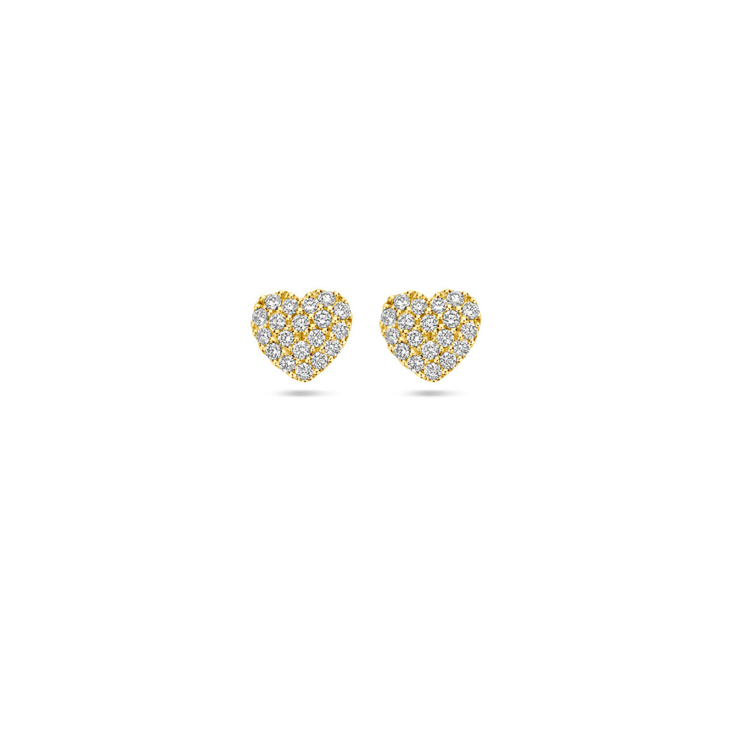 Oorknoppen hartje diamant 0.18ct (2x 0.09ct) h si 5.5 mm
