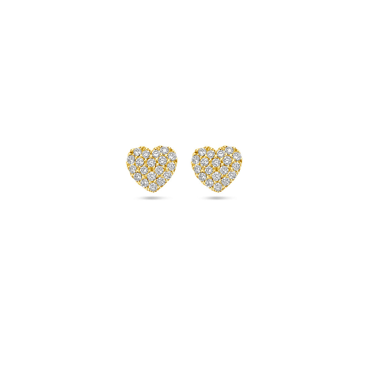 Oorknoppen hartje diamant 0.18ct (2x 0.09ct) h si 5.5 mm