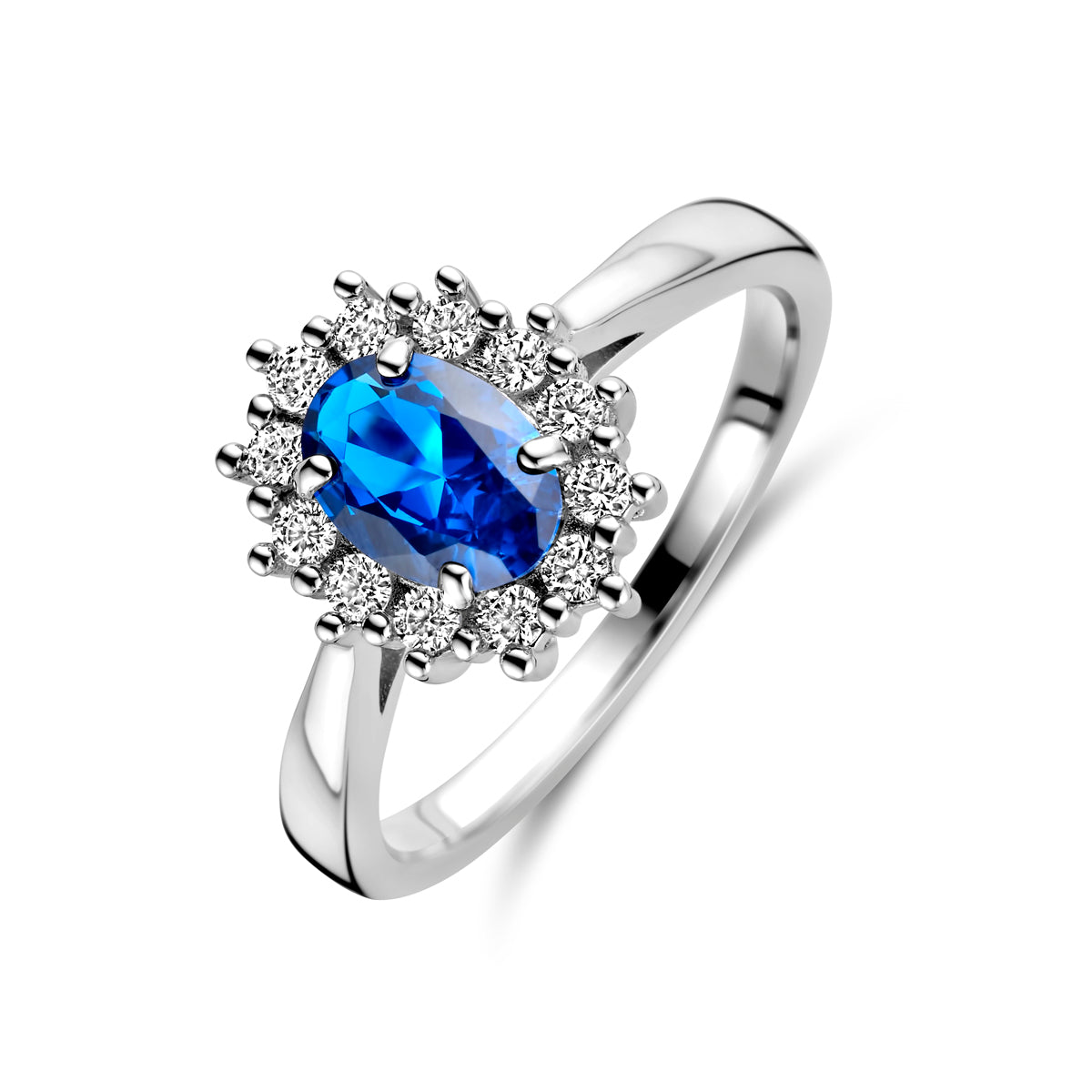 Ring zirkonia en synthetische saffier