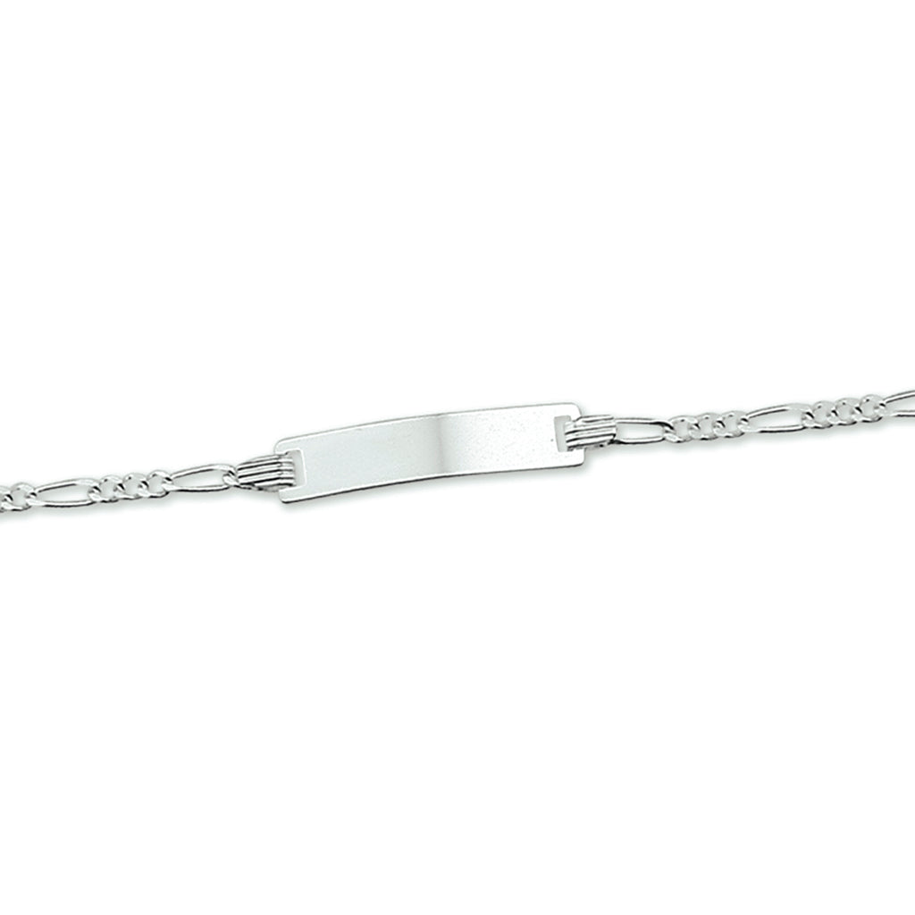 Graveerarmband figaro plaat 4.2 mm