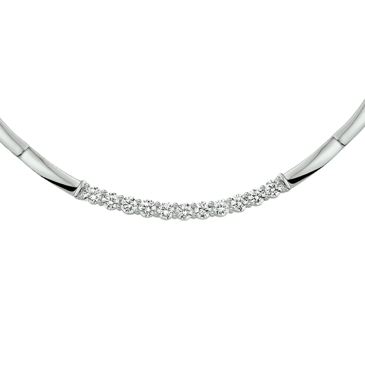 Collier zirkonia 42+3 cm