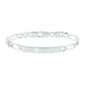 Graveerarmband figaro plaat 6.3 mm 19 cm