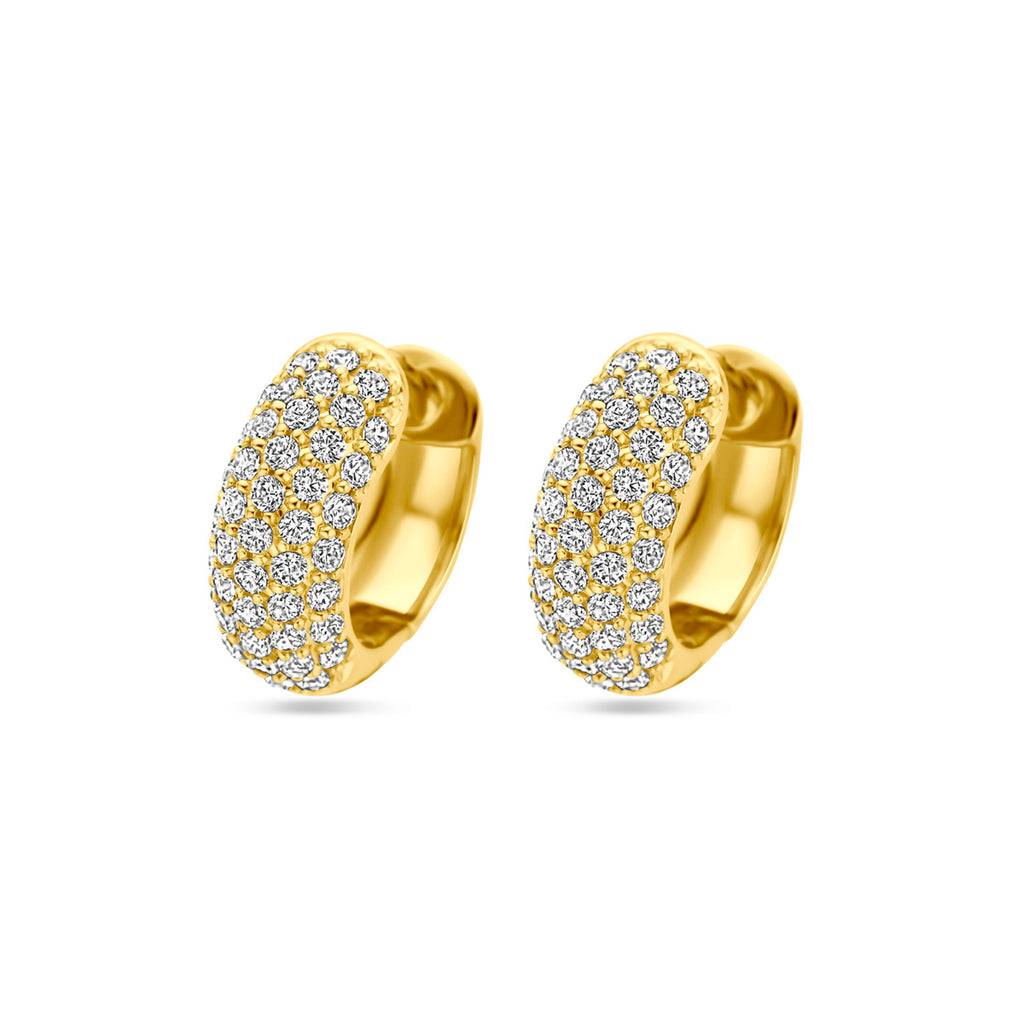 Klapoorringen zirkonia 16 mm 1 micron