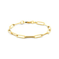 Armband paperclip vierkante buis 4.5 mm 19 cm