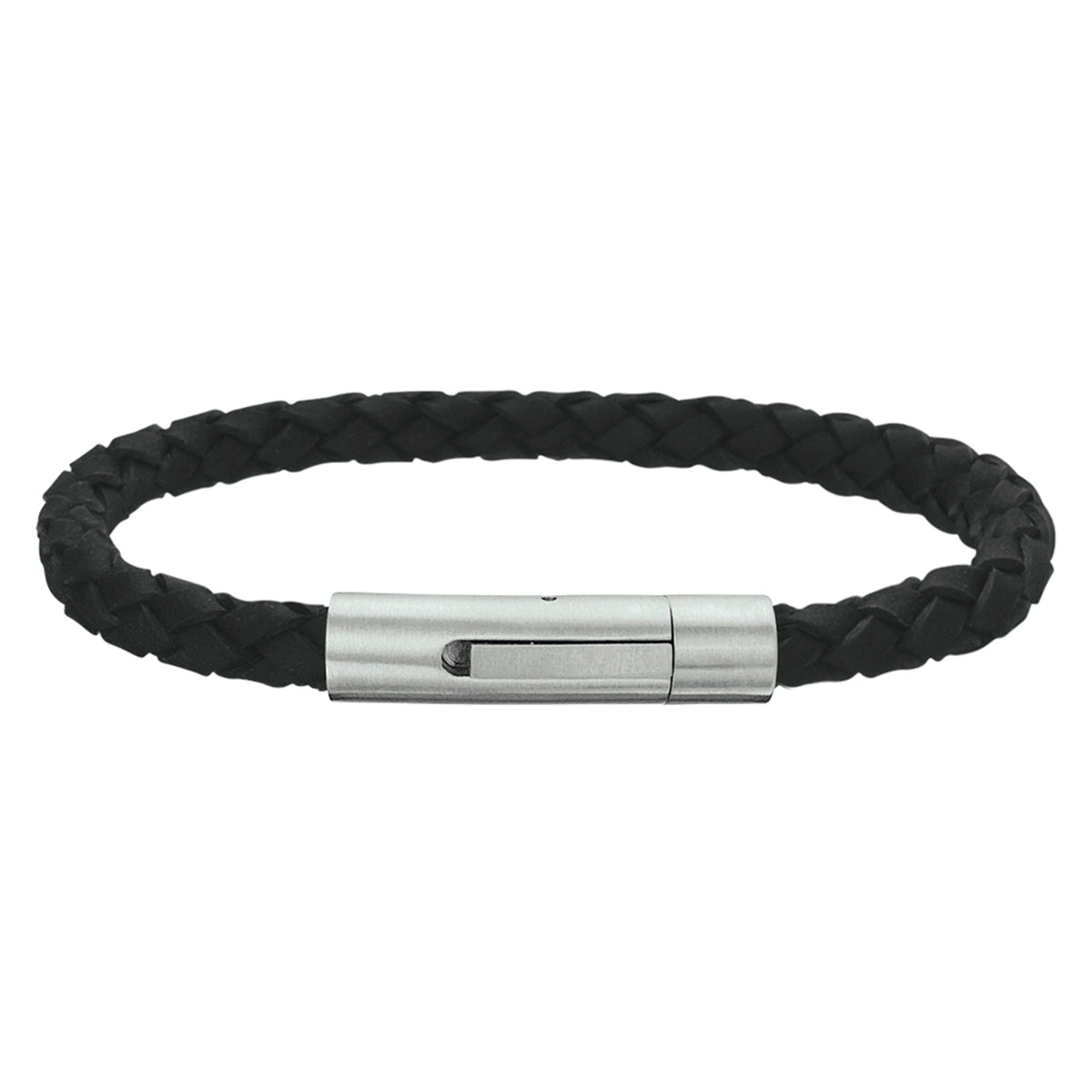 Armband - leer staal