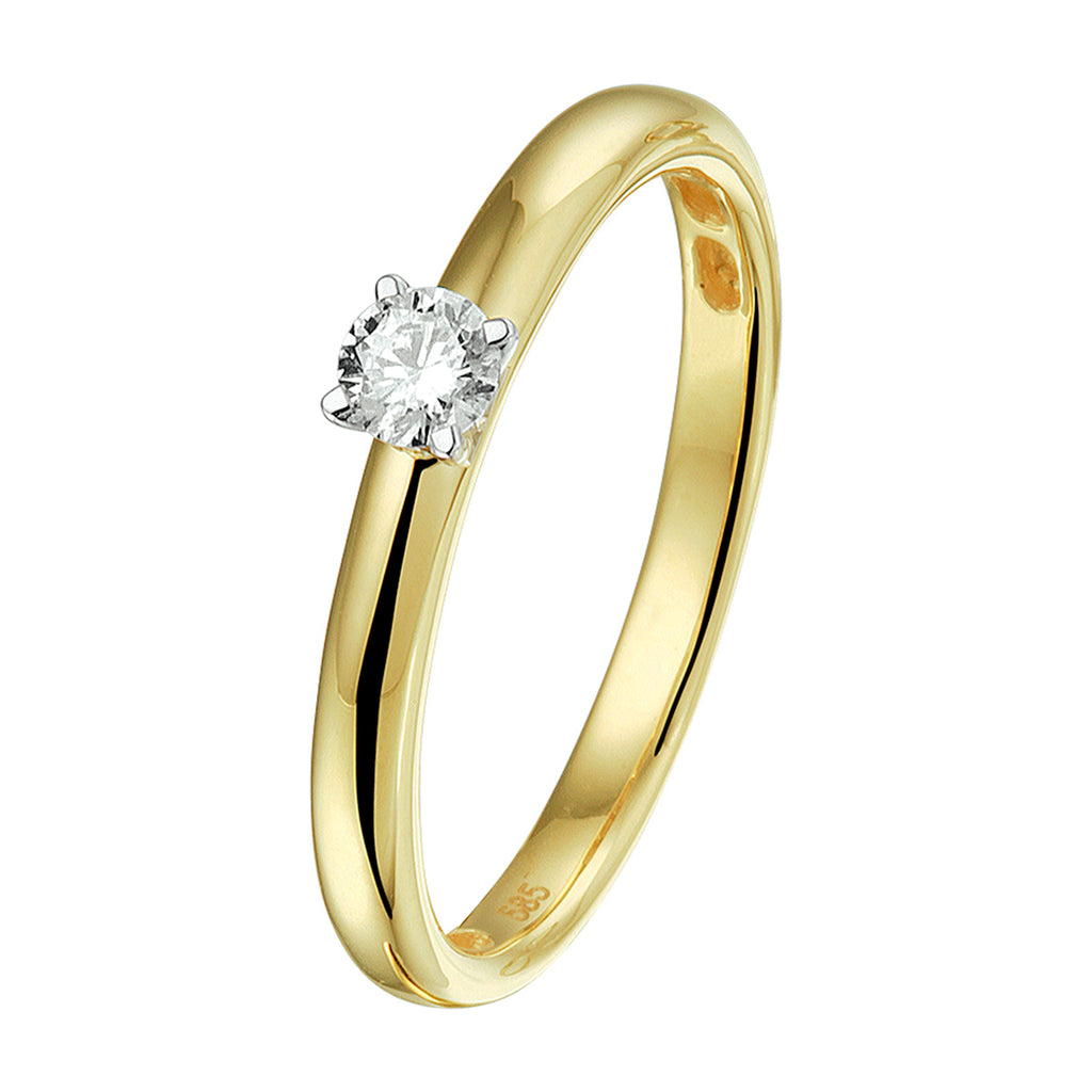Ring diamant 0.15ct h si
