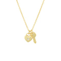 Collier hart en sleutel 41 + 4 cm